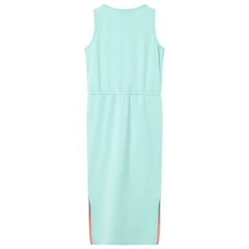 Kids' Dress with Drawstring Light Mint - Stylish & Comfortable