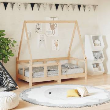 Kids Bed Frame 70x140 cm Solid Wood Pine - Fun & Safe