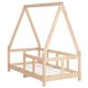 Kids Bed Frame 70x140 cm Solid Wood Pine - Fun & Safe