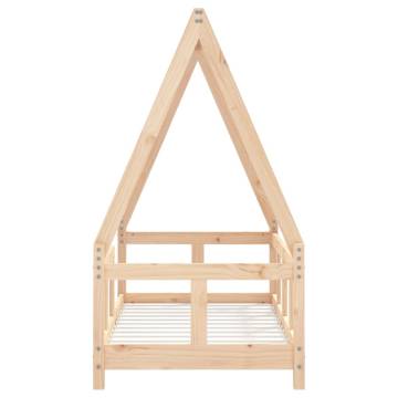 Kids Bed Frame 70x140 cm Solid Wood Pine - Fun & Safe