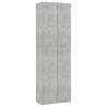 Elegant Concrete Grey Office Cabinet - 60x32x190 cm