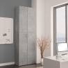 Elegant Concrete Grey Office Cabinet - 60x32x190 cm