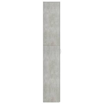 Elegant Concrete Grey Office Cabinet - 60x32x190 cm