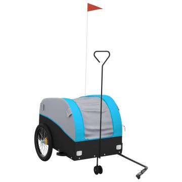 Bike Trailer Black & Blue - 45 kg Iron Cargo Carrier