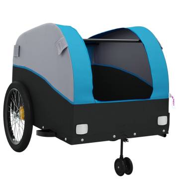 Bike Trailer Black & Blue - 45 kg Iron Cargo Carrier