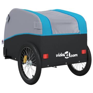 Bike Trailer Black & Blue - 45 kg Iron Cargo Carrier