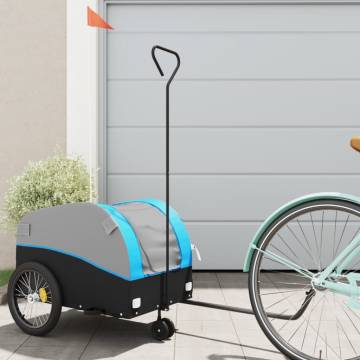 Durable Bike Trailer Black & Blue - 30 kg Capacity | HipoMarket