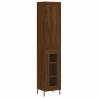 Stylish Highboard Brown Oak - 34.5x34x180 cm | HipoMarket