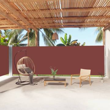 Retractable Side Awning Brown 200x1000 cm | HipoMarket