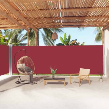 Retractable Side Awning Red 200x1000 cm | HipoMarket