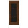 Stylish Highboard Brown Oak - 34.5x34x180 cm | HipoMarket