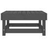 Garden Footstool Grey Solid Wood Pine - Stylish Outdoor Furniture