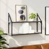 2-Tier Wall Shelf Grey Sonoma - Space-Saving Storage Solution