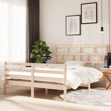 King Size Bed Frame 150x200 cm - Solid Wood Design