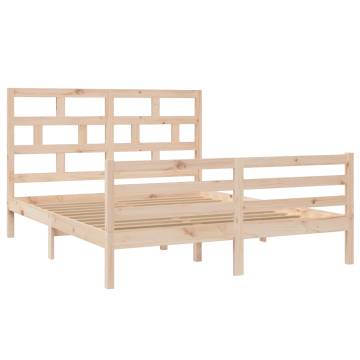 King Size Bed Frame 150x200 cm - Solid Wood Design