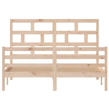 King Size Bed Frame 150x200 cm - Solid Wood Design