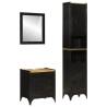 3 Piece Bathroom Furniture Set Iron and Solid Wood Mango Colour black Material wood Number of 1 