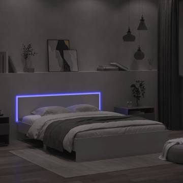 Stylish LED Bed Frame with Headboard - King Size 150x200 cm