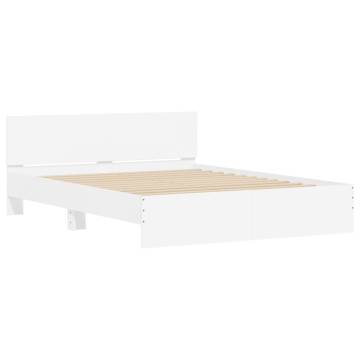 Stylish LED Bed Frame with Headboard - King Size 150x200 cm