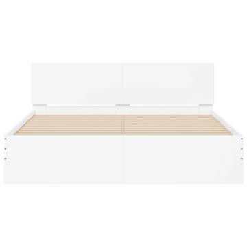 Stylish LED Bed Frame with Headboard - King Size 150x200 cm