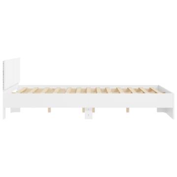 Stylish LED Bed Frame with Headboard - King Size 150x200 cm