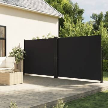 Retractable Side Awning Black 160x1200 cm - Enhance Your Outdoor Space