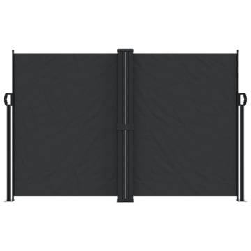 Retractable Side Awning Black 160x1200 cm - Enhance Your Outdoor Space