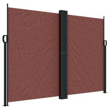 Retractable Side Awning Brown 180x1000 cm for Privacy