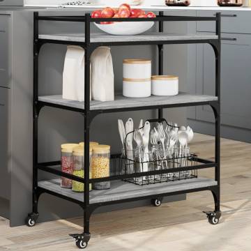 Kitchen Trolley Grey Sonoma - Stylish & Functional Storage