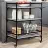 Kitchen Trolley Grey Sonoma 65x40x86.5 cm Engineered Wood Colour grey sonoma 