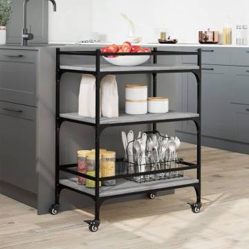 Kitchen Trolley Grey Sonoma - Stylish & Functional Storage