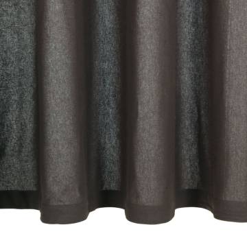 Elegant Anthracite Curtains with Metal Rings - 140x245 cm