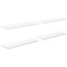 Stylish Floating Wall Shelves - High Gloss White - 4 Pcs