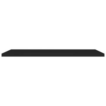 Stylish Floating Wall Shelves - 4 pcs Black MDF | Hipomarket UK