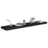 Stylish Floating Wall Shelves - 4 pcs Black MDF | Hipomarket UK