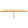 Retractable Awning 600x300 cm Yellow/White - Hipomarket