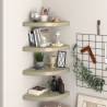 Floating Corner Shelves 4 pcs Oak 35x35x3.8 cm MDF Colour oak Size 35 x 35 x 3.8 cm Quantity in Package 4 Number of Pieces 1 