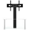 Corner TV Stand for 32-70 Inch TVs - Black & Silver Design