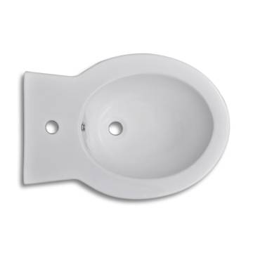 Round White Bidet Stand - High-Quality Ceramic | Hipo Market