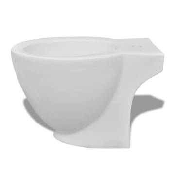 Round White Bidet Stand - High-Quality Ceramic | Hipo Market