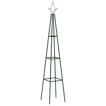 Garden Climbing Plant Racks - 2 pcs Dark Green Iron 35x35x195 cm