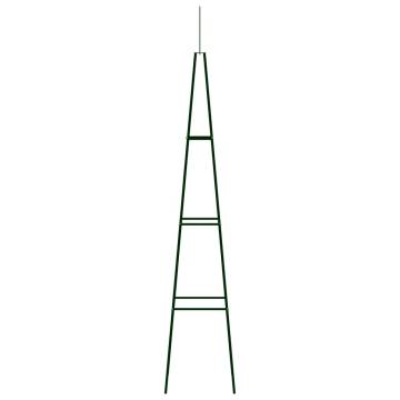 Garden Climbing Plant Racks - 2 pcs Dark Green Iron 35x35x195 cm