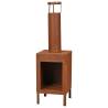 ProGarden Fireplace with Chimney and Handles - 100 cm Rust