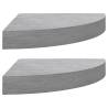 Wall Corner Shelves - Concrete Grey (2 pcs) | Stylish Display