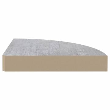 Wall Corner Shelves - Concrete Grey (2 pcs) | Stylish Display