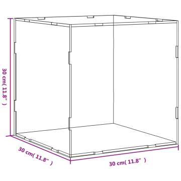 Transparent Acrylic Display Box 30x30x30 cm | HipoMarket