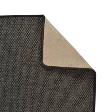 Elegant Anthracite Sisal Look Carpet Runner 80x150 cm