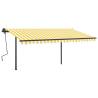 Manual Retractable Awning with LED - Yellow & White | Hipo Market