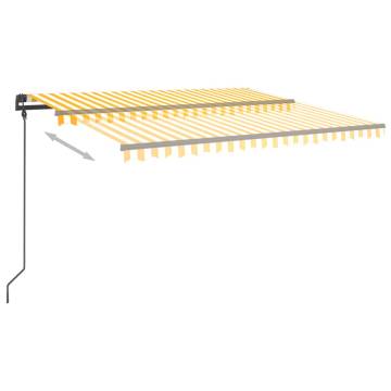 Manual Retractable Awning with LED - Yellow & White | Hipo Market