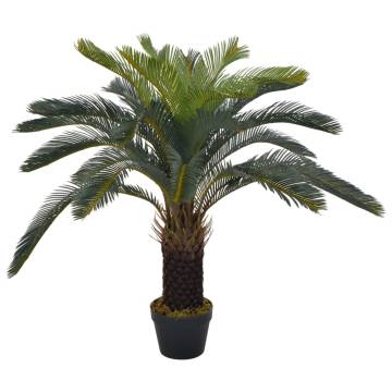 Artificial Cycas Palm Plant with Pot - 90 cm Green